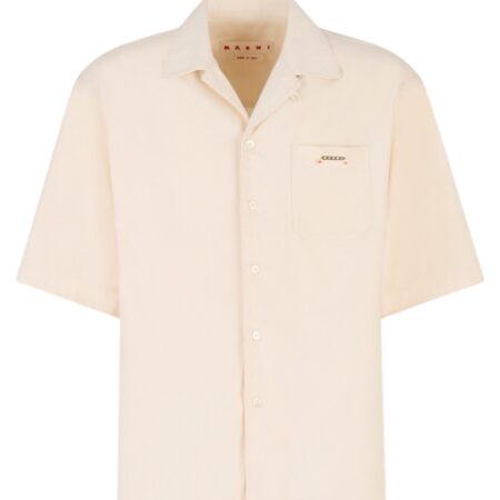 Marni - Cream denim shirt with logo