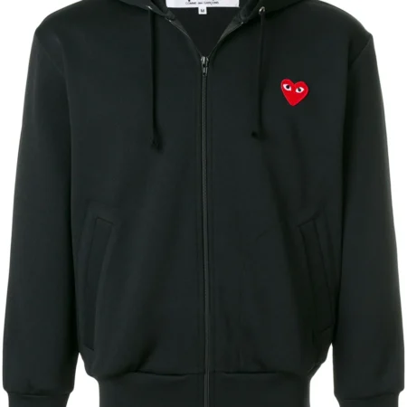 Comme Des Garcons Play - Felpa con Zip Nera
