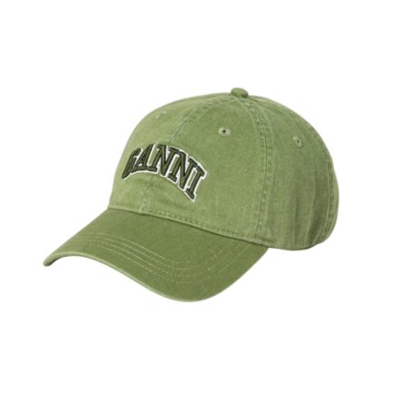 Ganni - Logo Cap Golden cypress