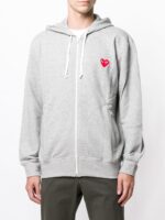 Comme Des Garcons Play - Felpa con Zip E Logo - immagine 4