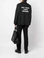 Drôle De Monsieur - Giacca con Bottoni Not From Paris 'la Veste Nfpm' Black - immagine 2
