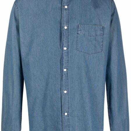 Aspesi - Camicia in Denim Scuro con Taschino