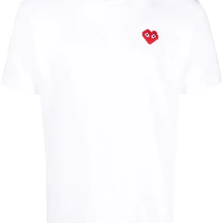 Comme Des Garcons Play - T-shirt con Logo Ricamato