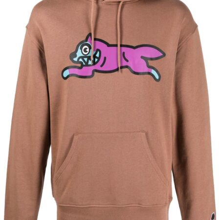 Icecream -running Dog Hoodie Brown