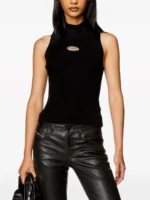 Diesel - Top a Collo Alto Onervax Nero - immagine 5