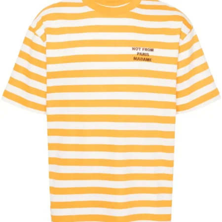 Drôle De Monsieur - T-shirt ' Le T-shirt Slogan Rayé'