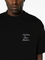Drôle De Monsieur - T-shirt ' Le T-shirt Slogan Cursive ' Black - immagine 2