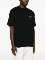 Drôle De Monsieur - T-shirt ' Le T-shirt Slogan Cursive ' Black - immagine 3