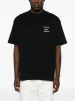 Drôle De Monsieur - T-shirt ' Le T-shirt Slogan Cursive ' Black - immagine 4