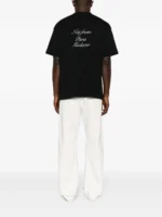 Drôle De Monsieur - T-shirt ' Le T-shirt Slogan Cursive ' Black - immagine 5