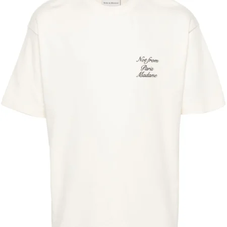 Drôle De Monsieur - T-shirt ' Le T-shirt Slogan Cursive ' Cream