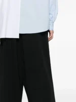 MM6 Maison Margiela - Pantalone Sportivo a Gamba Ampia Nera - immagine 4