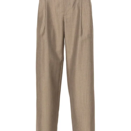 Drôle De Monsieur - Pantaloni ' Golfeur Raye ' Beige