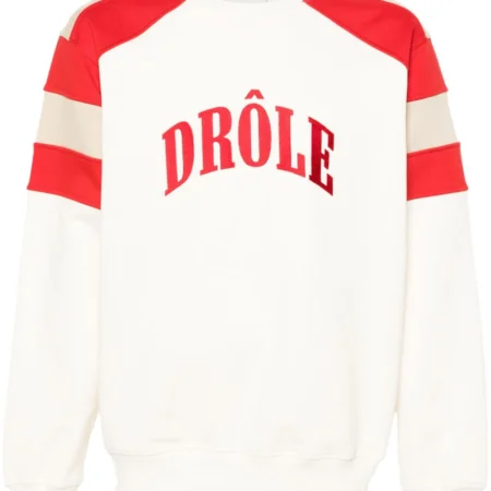 Drôle De Monsieur - Felpa Girocollo ' Drole Sport' Cream