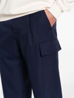 Drôle De Monsieur - Pantaloni ' Cargo Laine ' Navy - immagine 4