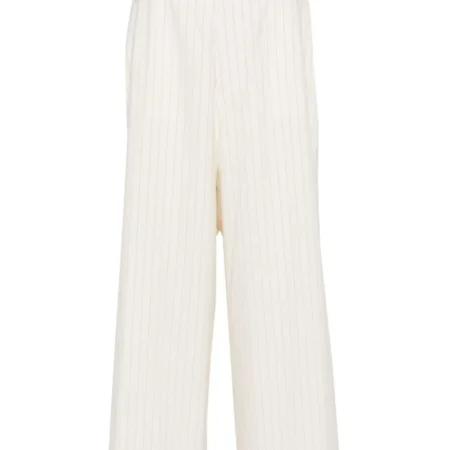 MM6 Maison Margiela - Pantalone Gessato Avorio