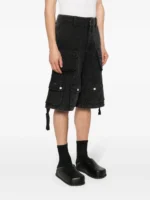 Untitled Artworks - Cargo Wide Shorts Black - immagine 4