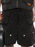 Untitled Artworks - Cargo Wide Shorts Black - immagine 5