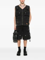 Untitled Artworks - Cargo Wide Shorts Black - immagine 2