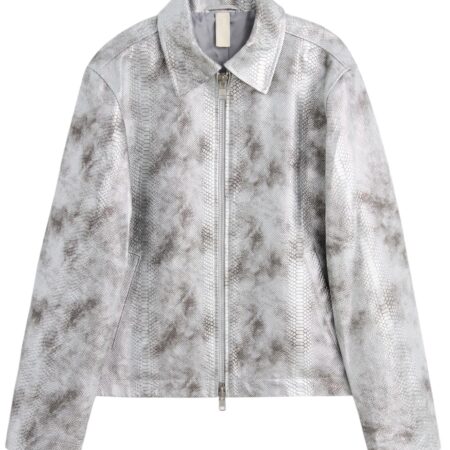 Sunflower - Short Leather Jacket silver