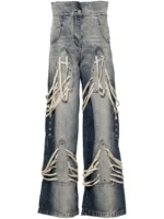 Who Decides War - Laced Stained Glass Fold Denim
