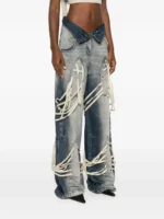 Who Decides War - Laced Stained Glass Fold Denim - immagine 4