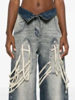 Who Decides War - Laced Stained Glass Fold Denim - immagine 2