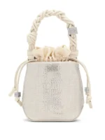 Ganni - Bou Bucket Mini Strass Egret