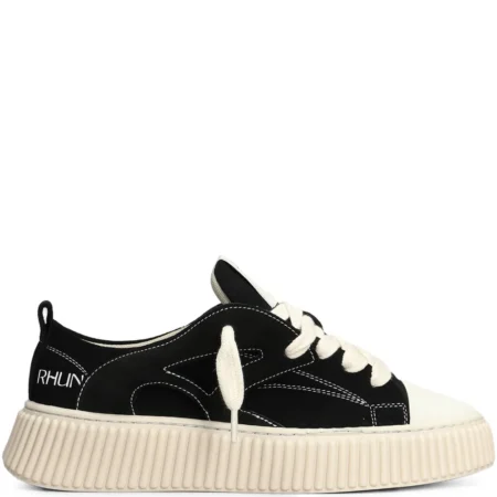 Rhun - Sneakers in Camoscio Nero Skate