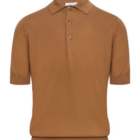 Lardini - Polo shirt knit brown
