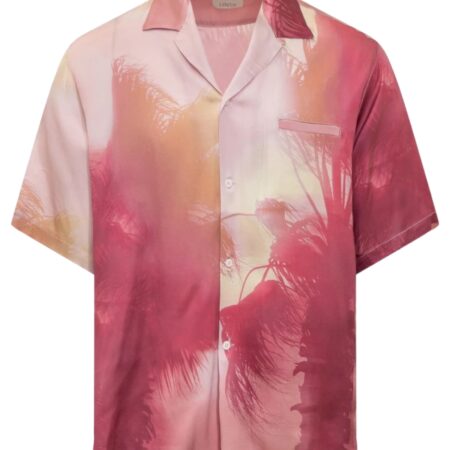 Laneus - Camicia Palme in Viscosa Manica Corta