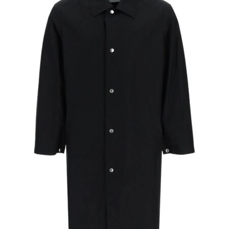 Jil Sander - Cappotto Nero con Logo