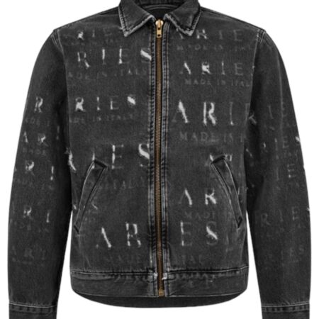 Aries - Destroyed Zip Denim Jacket