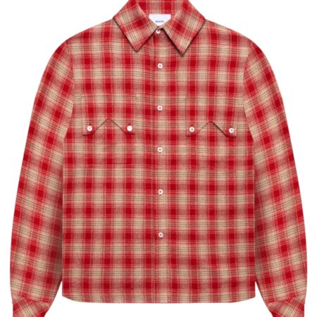 Rhude - Flannel shirt red/tan
