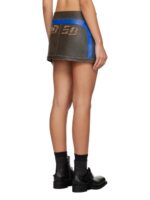 Andersson Bell -  Blue & Brown Leather Skirt - immagine 4