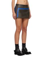 Andersson Bell -  Blue & Brown Leather Skirt - immagine 3