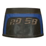 Andersson Bell -  Blue & Brown Leather Skirt