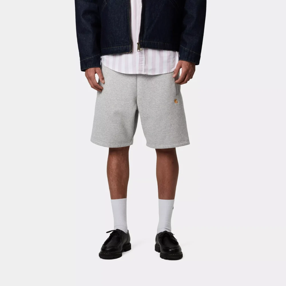 Carhartt WIP - chase sweat shorts grey - immagine 2