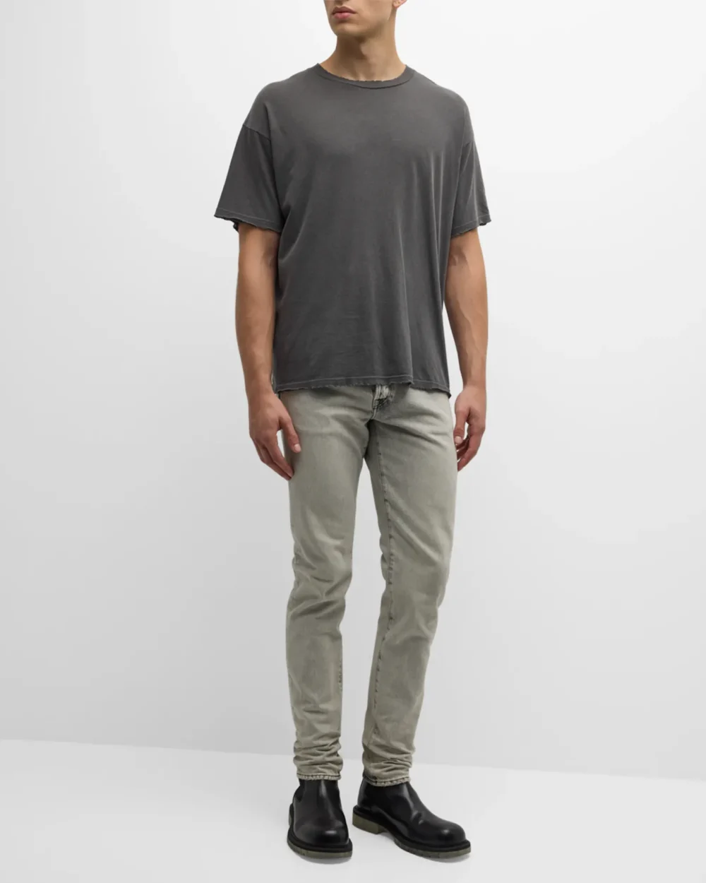 John Elliot - T-shirt Cropped Vintage Black - immagine 2