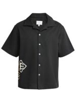 Rhude - Cross Logo Snap Shirt Black