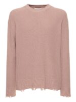 Laneus - Maglione Girocollo con Rotture Rosa